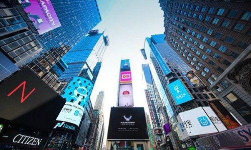 Ant Financial at Times Square in New York