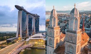Montage of Singapore and Zurich (Image: Unsplash)