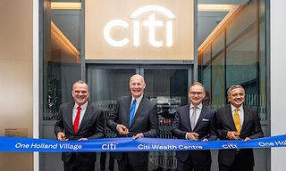(From left to right) Brendan Carney, Citibank Singapore CEO; Andy Sieg, Citi global head of wealth; Tibor Pandi, Singapore Citi Country Officer and banking head; Shyam Sambamurthy, Citi Asia South wealth head (Image: Citi)