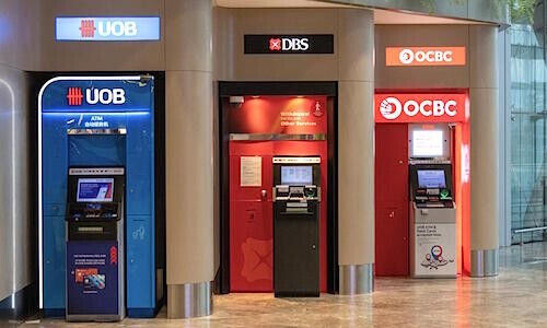 ATMs of Singapore's big three banks (Image: Shutterstock)