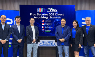 From left: Daniel Han (JCB International Asia Pacific Pte Ltd, Malaysia Branch), Kenta Yanase (JCB International Asia Pacific Pte. Ltd., Malaysia Branch), Shimpei Yamaguchi (JCB International Asia Pacific Pte. Ltd.), Eng Sheng Guan (Fiuu), Jacqueline Lim (Fiuu) and Oon Wee Keong (Fiuu). (Image: Courtesy)