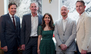 Ambassador of Switzerland to Singapore, HE Frank Grütter, Philippe Borens, Julie Raneda, Christopher Boog, Philippe Bärtsch (from left)