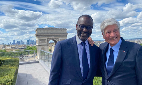 Tidjane Thiam, Maurice Lévy (from left)