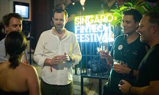 Attendees having a drink at SFF After Hours (Image: SFF 2025)