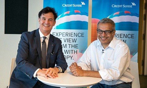 Francois Monnet, Greater China Chief Executive, Credit Suisse, and Tanmai Sharma, Founder and CEO of Canopy