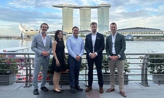 Recoveris team with Singapore investor (Image: provided)