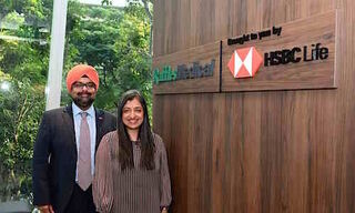 Senior HSBC executives Ashmita Acharya and Harpreet Bindra at the opening ceremony of the health center (Image: HSBC)