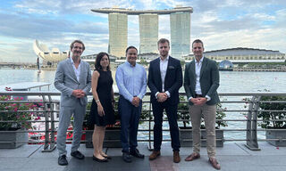 Recoveris team with Singapore investor (Image: provided)