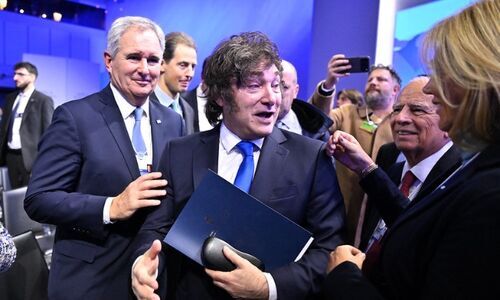 Javier Milei at the World Economic Forum 2026 in Davos. (Image: World Economic Forum/Harold Cunningham)