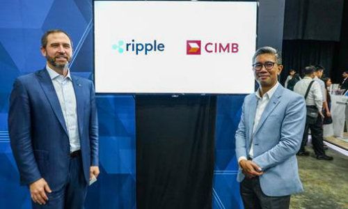 Ripple CEO Brad Garlinghouse and CIMB Group's CEO Tengku Dato’ Sri Zafrul Aziz