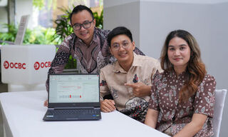 Team SERAP, winners of the Team category - (from left) Chandra Liuswanto, Faris Ramadhan and Nilophar Joglekar from OCBC Indonesia (Image Provided)