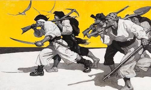 Illustration from Robert Louis Stevenson's «Treasure Island» from Robert Louis Stevenson (Illustration: N. C. Wyeth - Brandywine River Museum of Art)