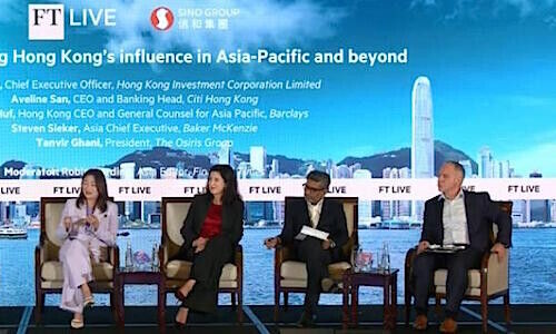 A panel during the Financial Times' conference in Hong Kong (Image: FT)