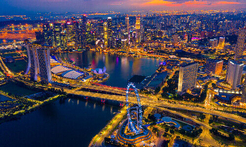 Singapore by night (Image: Shutterstock)