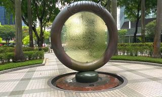 Fountain outside the IRAS building Singapore