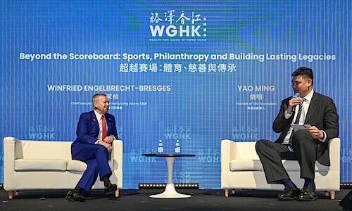 NBA legend Yao Ming (Right; image: HKSAR Government)