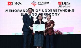 Lim Him Chuan, DBS; Soon Su Lin, Frasers Property; and Karen Ngui, DBS Foundation (Image: DBS)