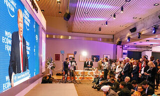US President Donald Trump speaking virtually at Davos 2025 (Image: Shutterstock)