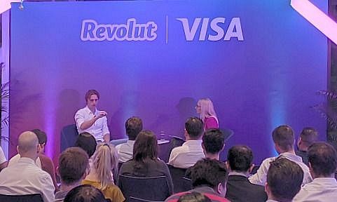 Revolut founder Nicholas Storonsky and Mandy Lamb, Visa group country manager Southeast Asia