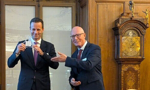 Goldman Sachs general manager Pascal Meinherz, finews founder Claude Baumann. (Image: finews)