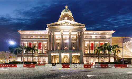 National gallery of Singapore at night (Image: Shutterstock)