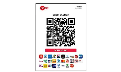 A symbolic SGQR label with various QR payment options. Picture:MAS