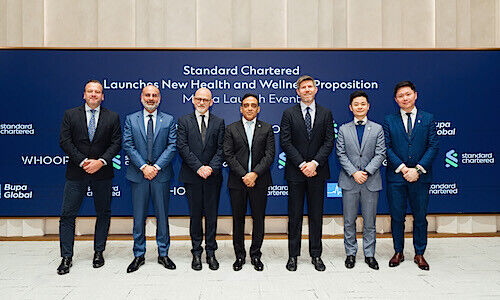 A launch ceremony of the partnership between Standard Chartered, Bupa Global and WHOOP (Image: Standard Chartered)