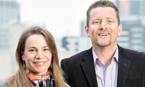 (L-R) NAB Ventures’ Melissa Widner and Wave CEO and Co-Founder Kirk Simpson 