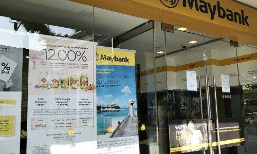 Malaysian Banking, or Maybank, branch in Singapore