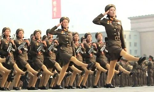 North Korean Soldiers Parade (Picture: Youtube)