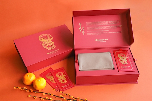 Bank of Singapore red packet 2024 with oranges
